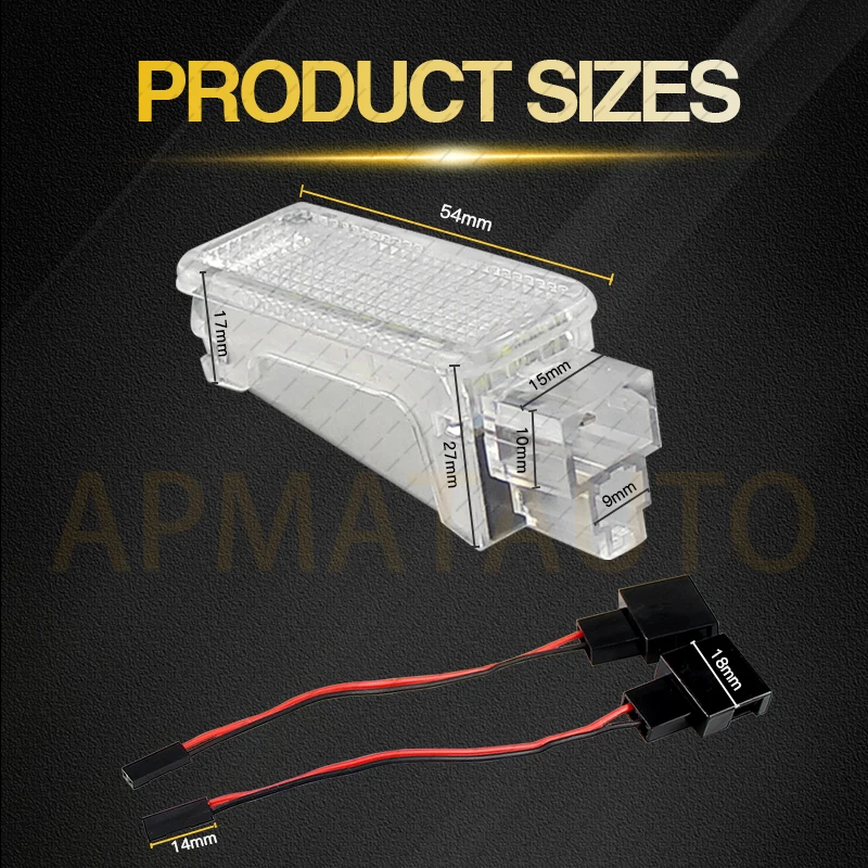 LED Courtesy Door/Trunk/Footwell/Glove Box Light White Lamp for Audi A1A2 A3 A4 A5 A6 A7 A8 Q3 Q5 Q7 TT VW Skoda Car Accessories