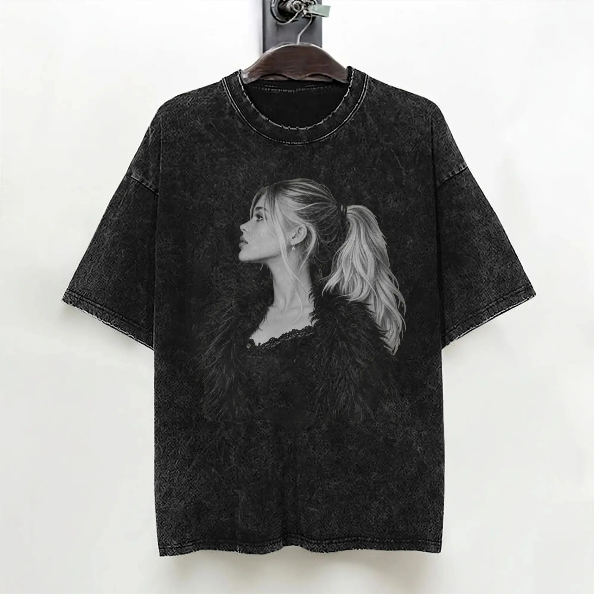 F-Freya Skye Singer T Shirt Washed 100% Cotton Harajuku T-Shirt  Vintage Men Women Streetwear Summer Tees