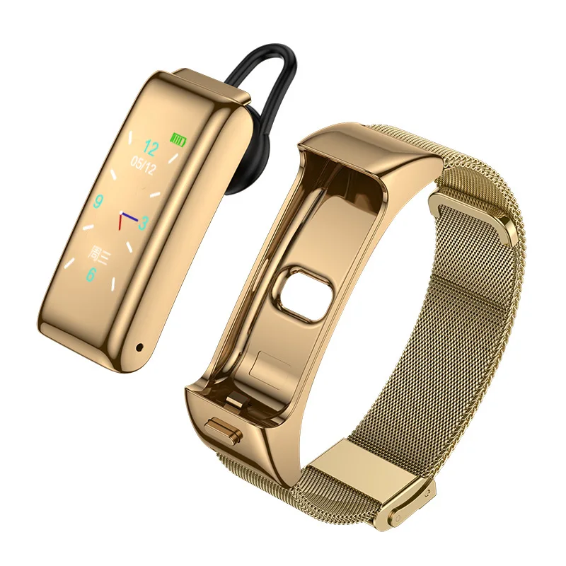 Call bracelet Bluetooth headset color screen smart bracelet sports multi-function call two-in-one