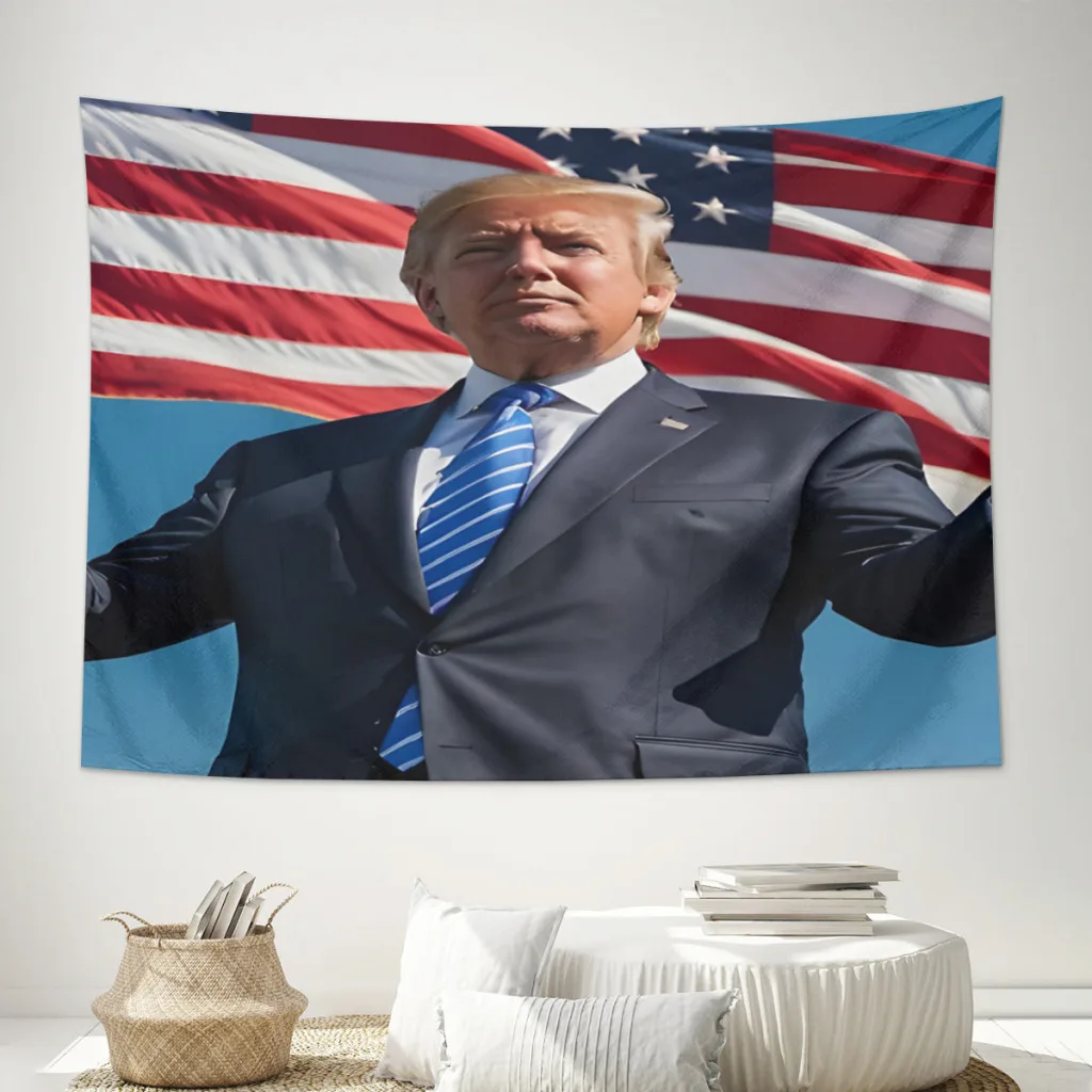 

Donald Trump 2024 Tapestry Home Decoration Bedroom Colored Tapestry Living Aesthetic Macrame Wall Hanging