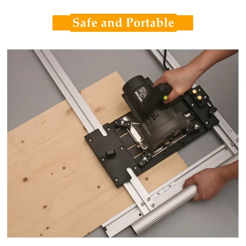 Electric Circular Saw Cutting Guide Rail Masonry Saw Machine Panel Cutter for 4-7in, Precise Cutting Base for BOSCH,Makita,AOBEN