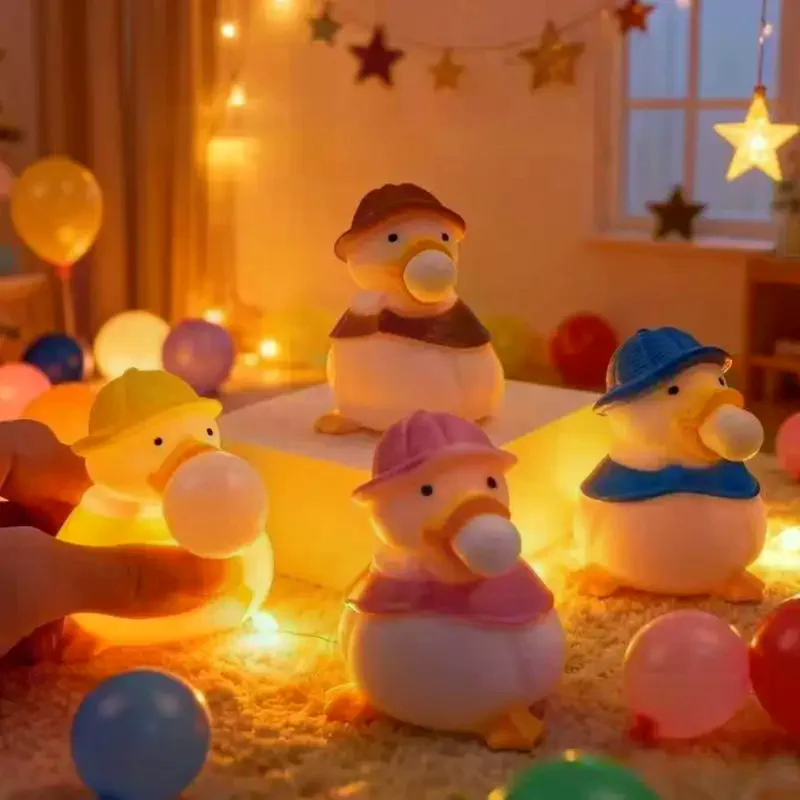 /GJ/Cute Bubble Blowing Duck Fidget Toy Soft PVC For Stress Relief Kids Adults Home Office Daily Play