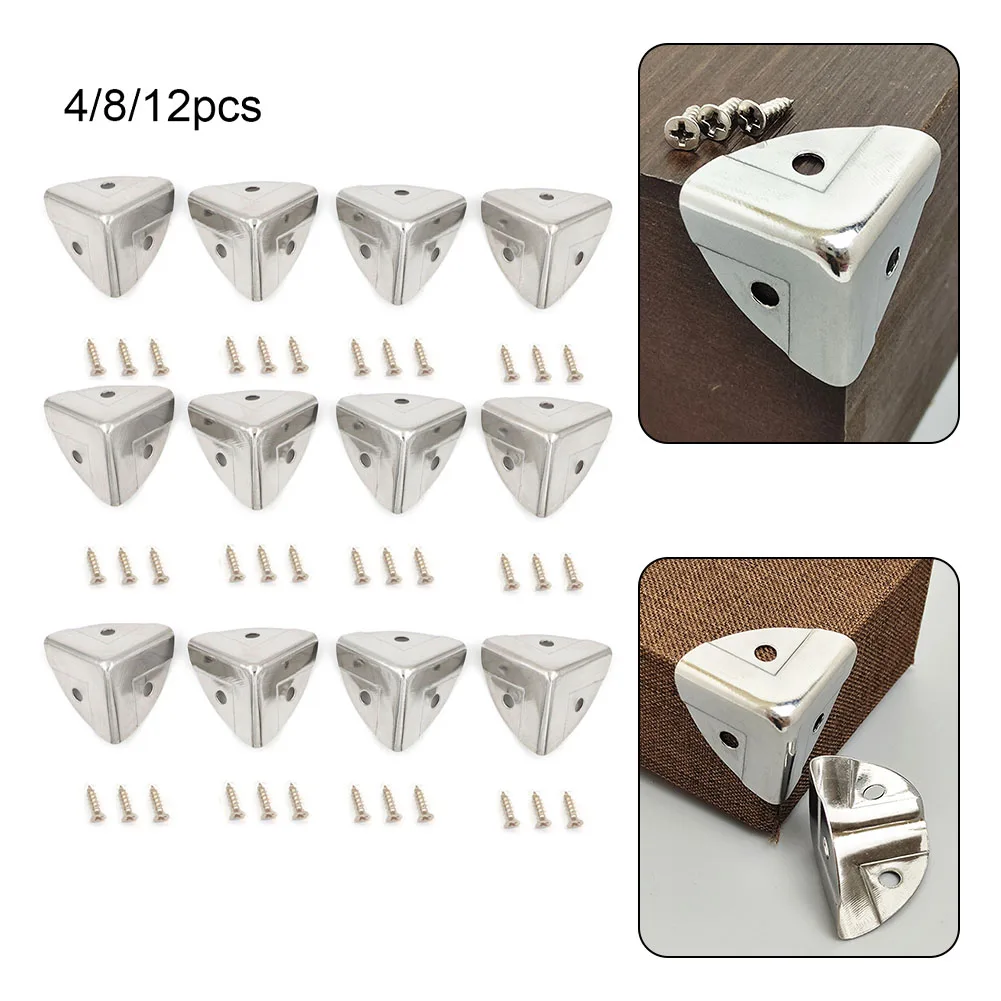 

4812PCS Luggage Corner Protectors for Suitcases and Wooden Boxes Iron Corner Guards with Screws for Easy Installation
