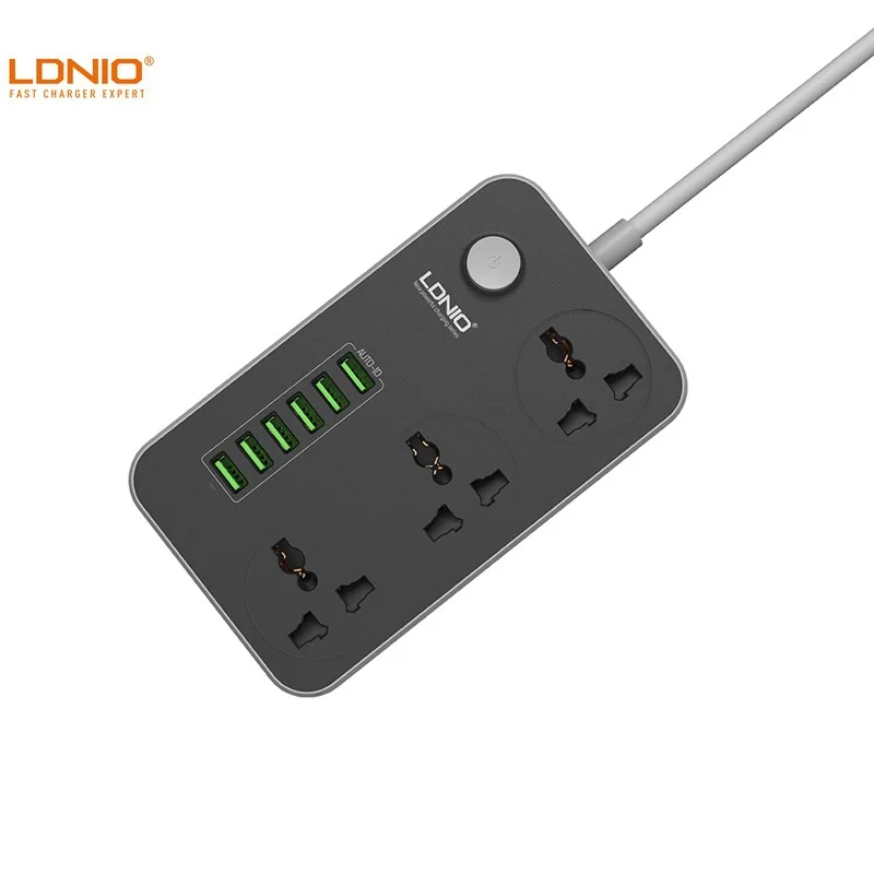 LDNIO power strip With 4 Outlet 4 USB Extension Socket Plug 5V Power Strip EU Plug 10A for xiaomi Home Network Filter Phone