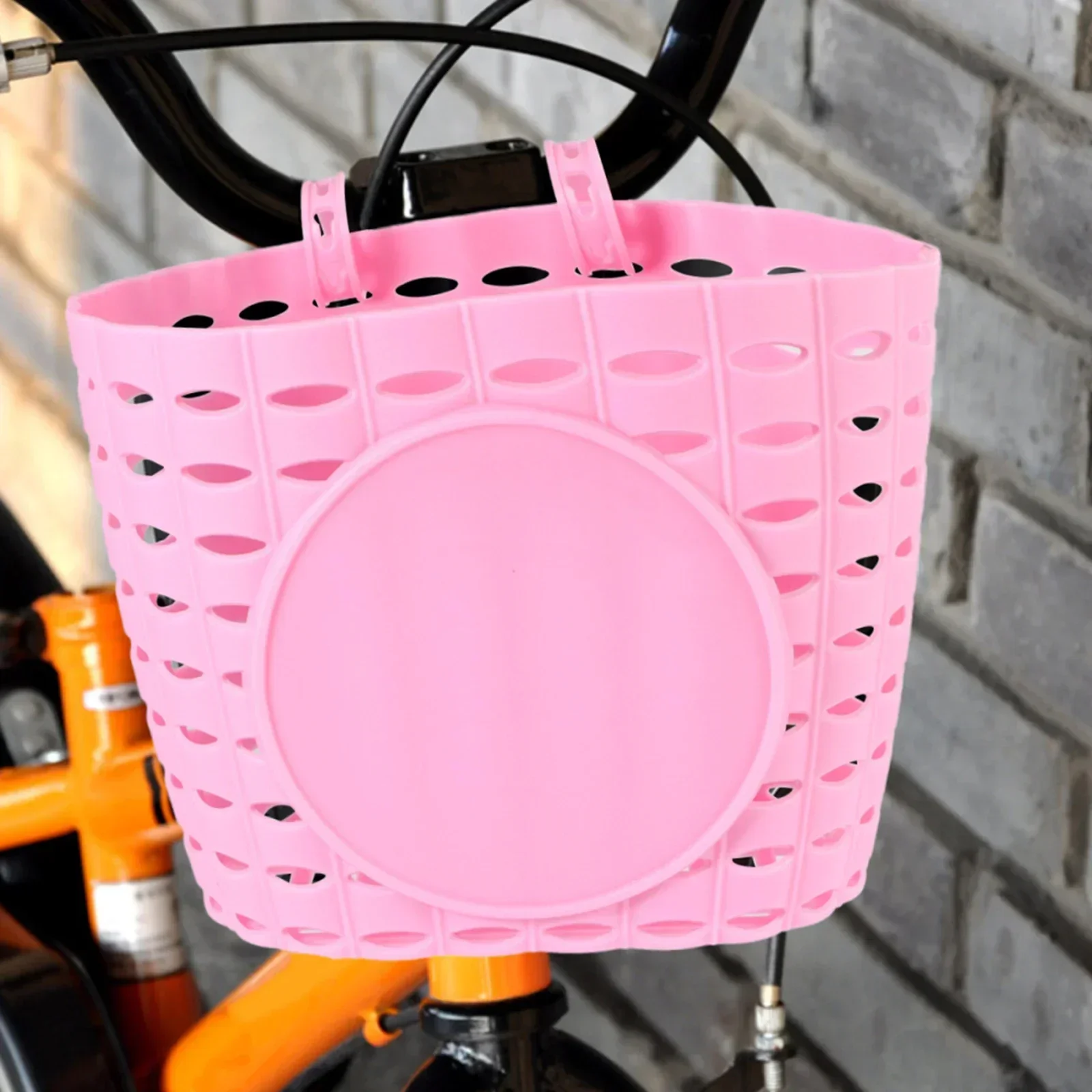 Bicycle Basket Hollow Hot Sale Bike Carrying Storage Replacement Front Handlebar Plastic Carrier Cycling Kids Riding Shopping