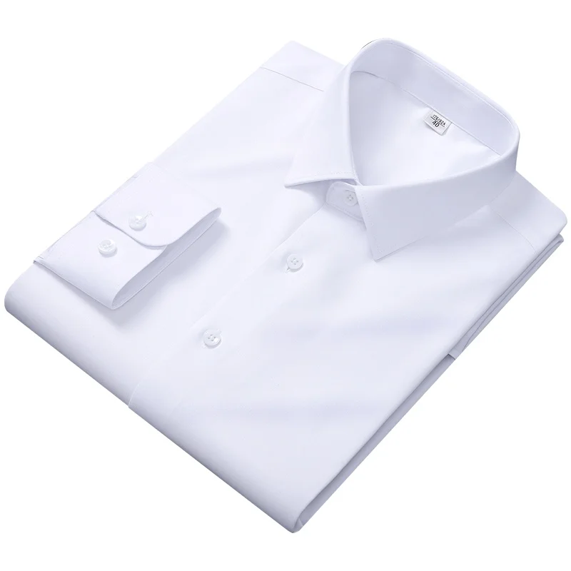 New Quality Anti-Wrinkle Men Shirt Long Sleeves Dress Shirts For Men Slim Fit Camisa Social Business White Office Shirt 7XL 8XL