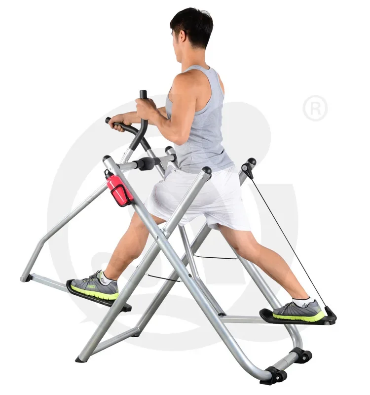 Folding Air Walk Trainer Fitness Exercise Elliptical Machine Stepper Glider For Gym Home Office With LCD Monitor