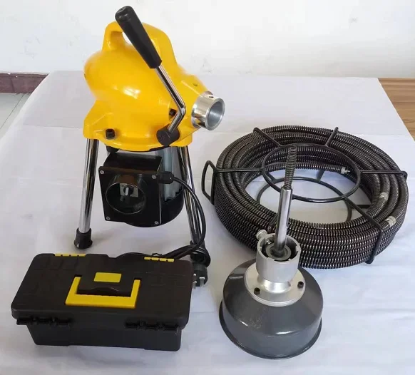 

Top standard electric 220V/110V snake pipe cleaner machine for sale in stock