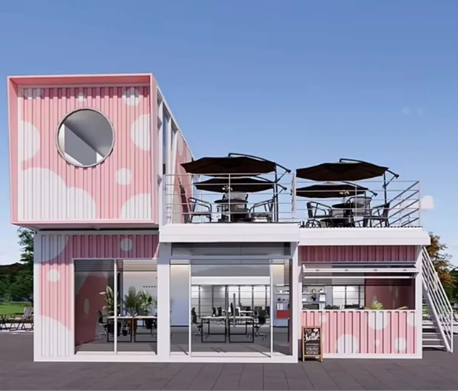 Low Carbon Environmental Foldable Prefab Building Recyclable Steel And Panel Material Zero Formaldehyde Healthy Indoor Space