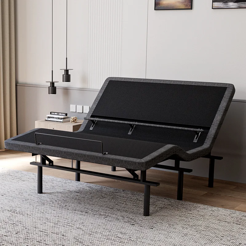 Top Waist Three Motor Smart Electric Bed Frame Adjustable Height Metal Massage Multifunctional Features For Hotel Maternity Use