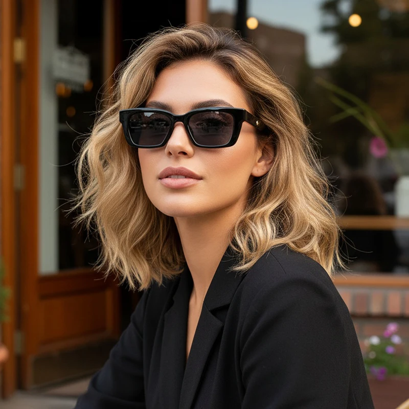 Neue Frauen Rechteck Vintage Sonnenbrille Marke Designer Retro Punkte Sonnenbrille Weibliche Dame Brillen Cat Eye Fahrer Brille