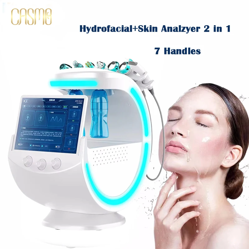 Newest 7in1 Hydra Beauty Facial Hydrodermabrasion Microdermabrasion Machine  Smart Ice Blue Diamond Hydra Facial Aquafacial