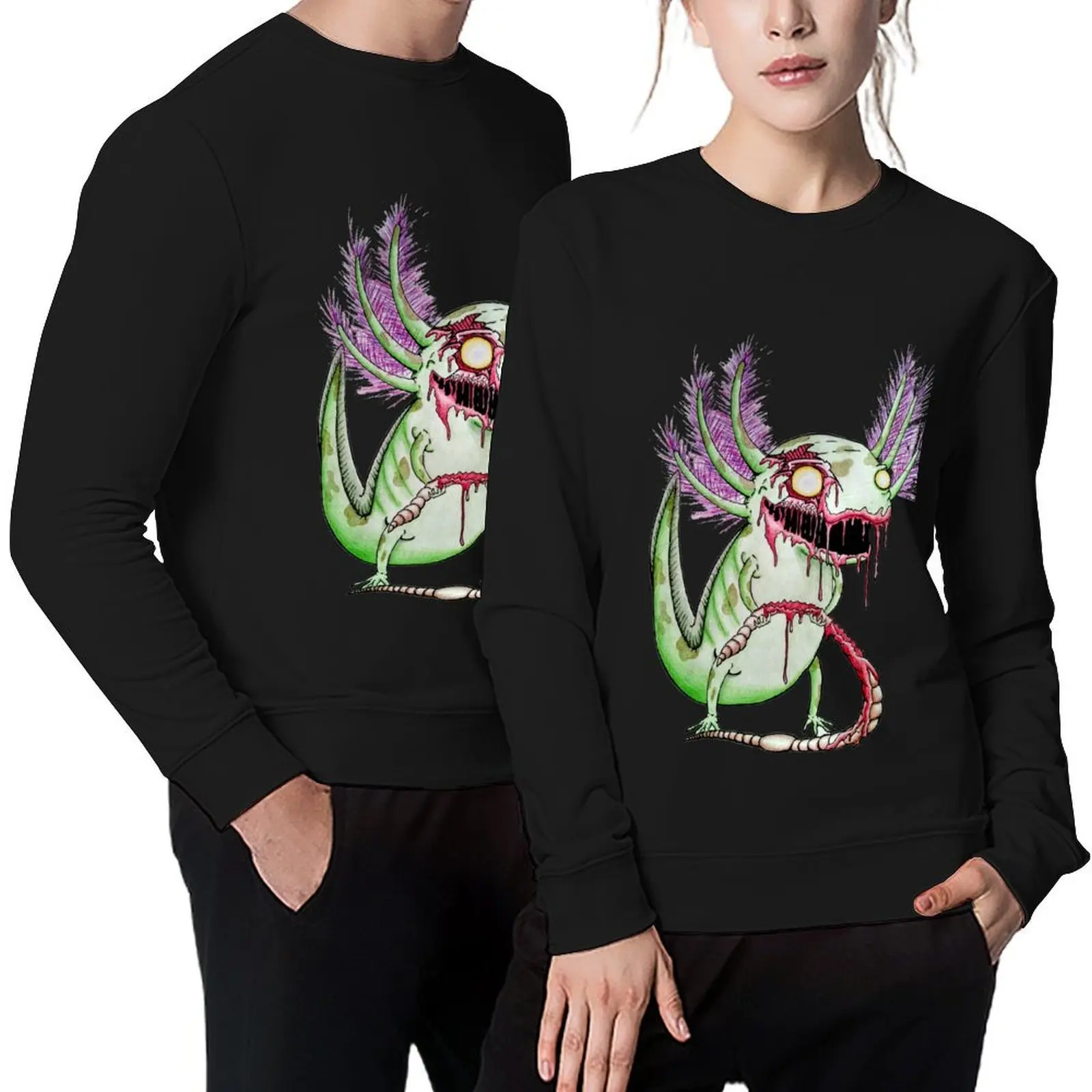 

Zombilotl Pullover men wear aesthetic clothing male clothes tracksuit men sports sweatshirt man