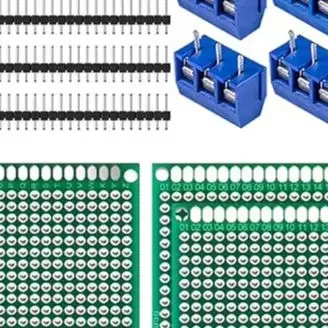 

48P Double Sided PCB Board Set FR4 DIY Soldering Circuit Kit With Screw Terminals Pin Headers For Arduino Electronic Projects