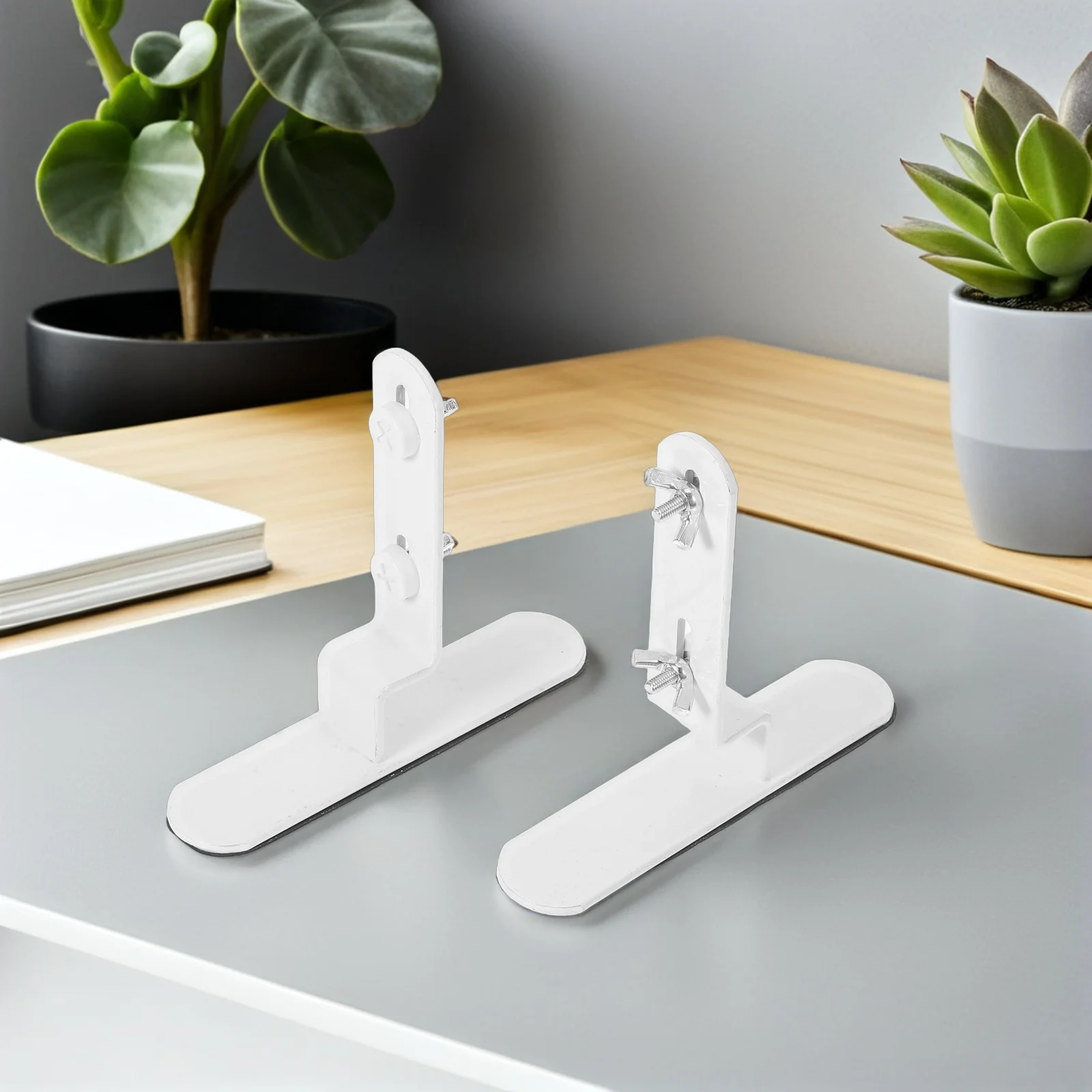 

2Pcs Metal Pegboard Desktop Stand Easy No-Drill Installation Organizer for Home Office Black Tabletop Display Rack