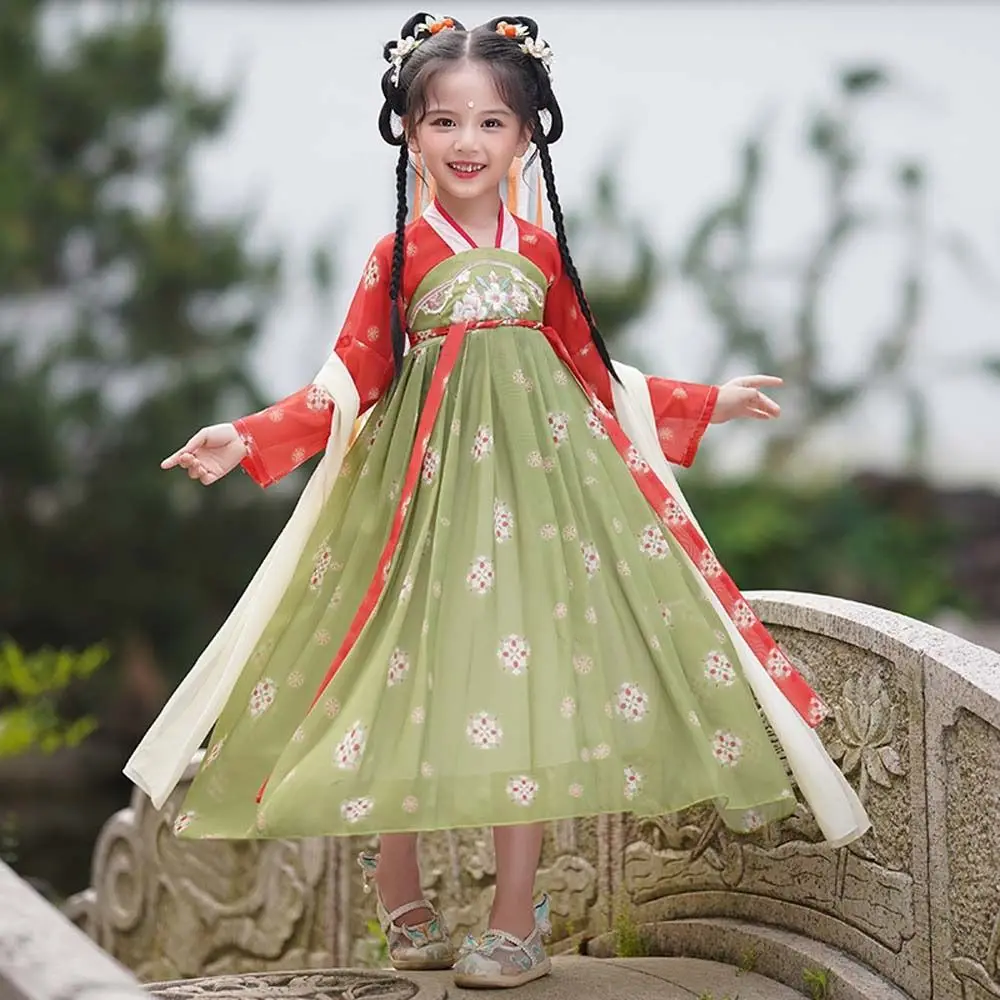 

Outfit Ancient Chinese Children Girls Hanfu Dress Embroidery Princess Dress Chinese Kids Girls Ancient Clothes