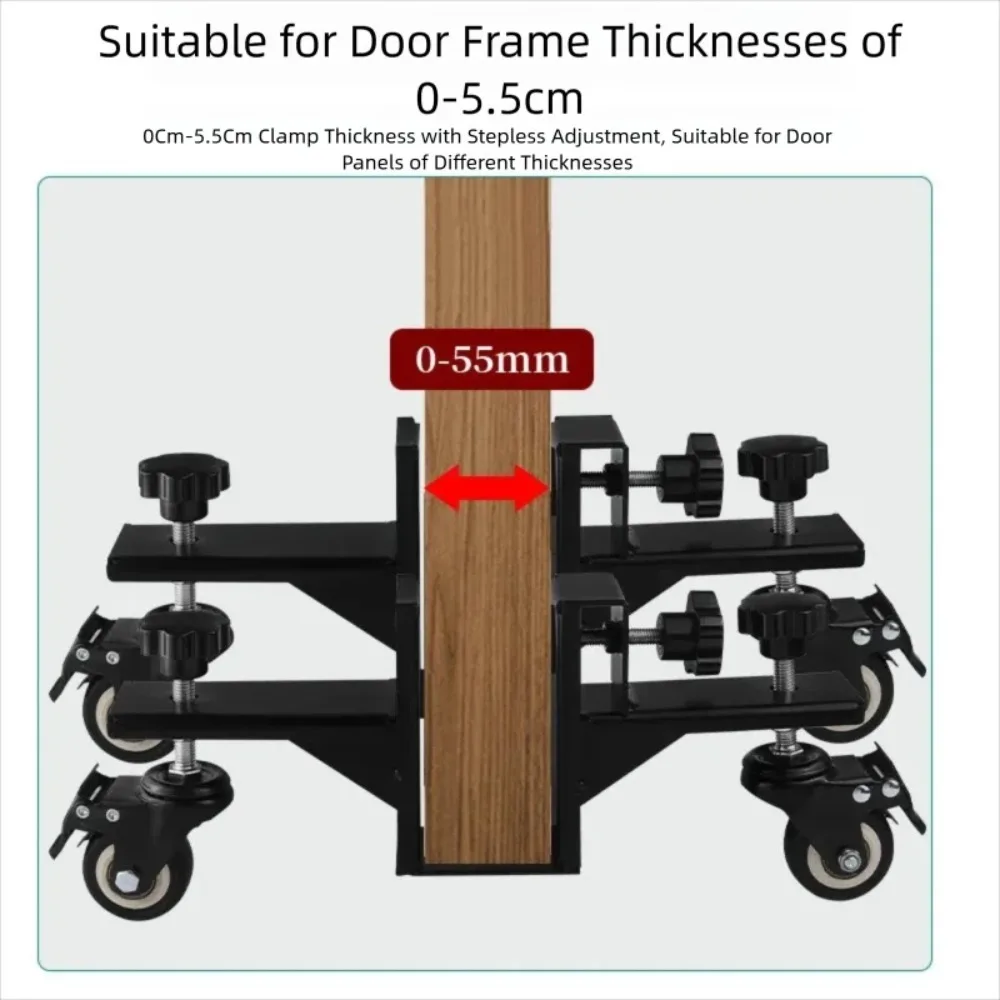 1pcs Adjustable Door Panel Transport Cart, Sliding Roller Heavy-duty Door Panel Trolley Hands Free Door Panel Board Installation
