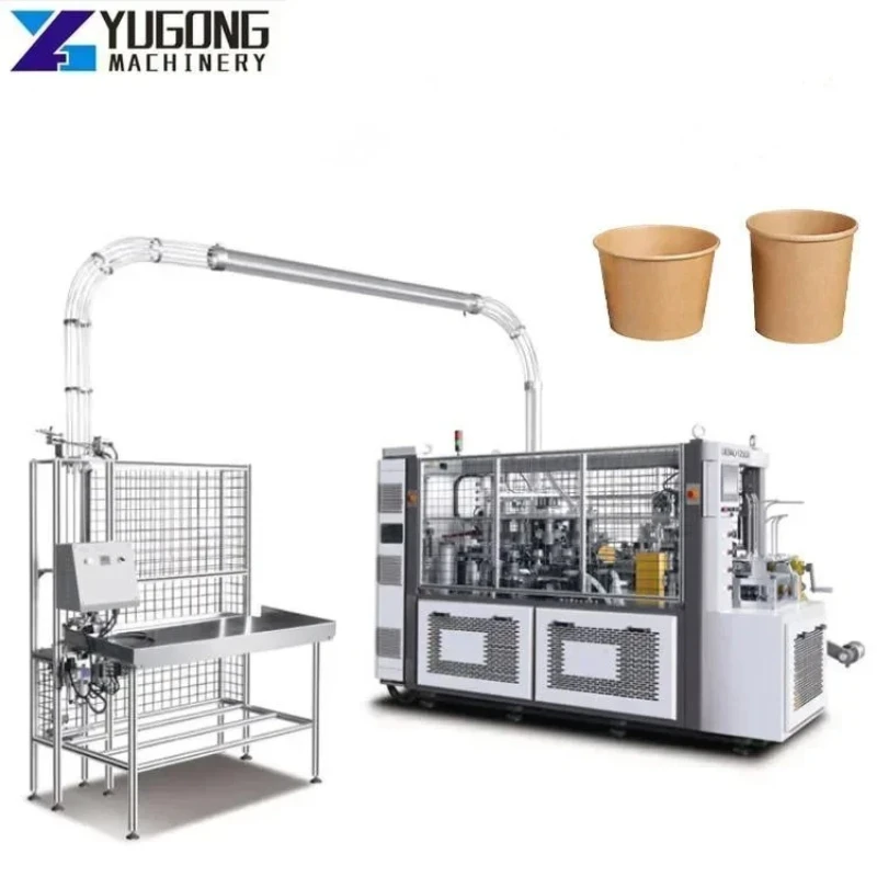 Low Cost Paper Cups Machine Multifunctional Double PE Kraft Paper Cup Making Machine Fan Wooden Pulp Paper Cup Raw Material