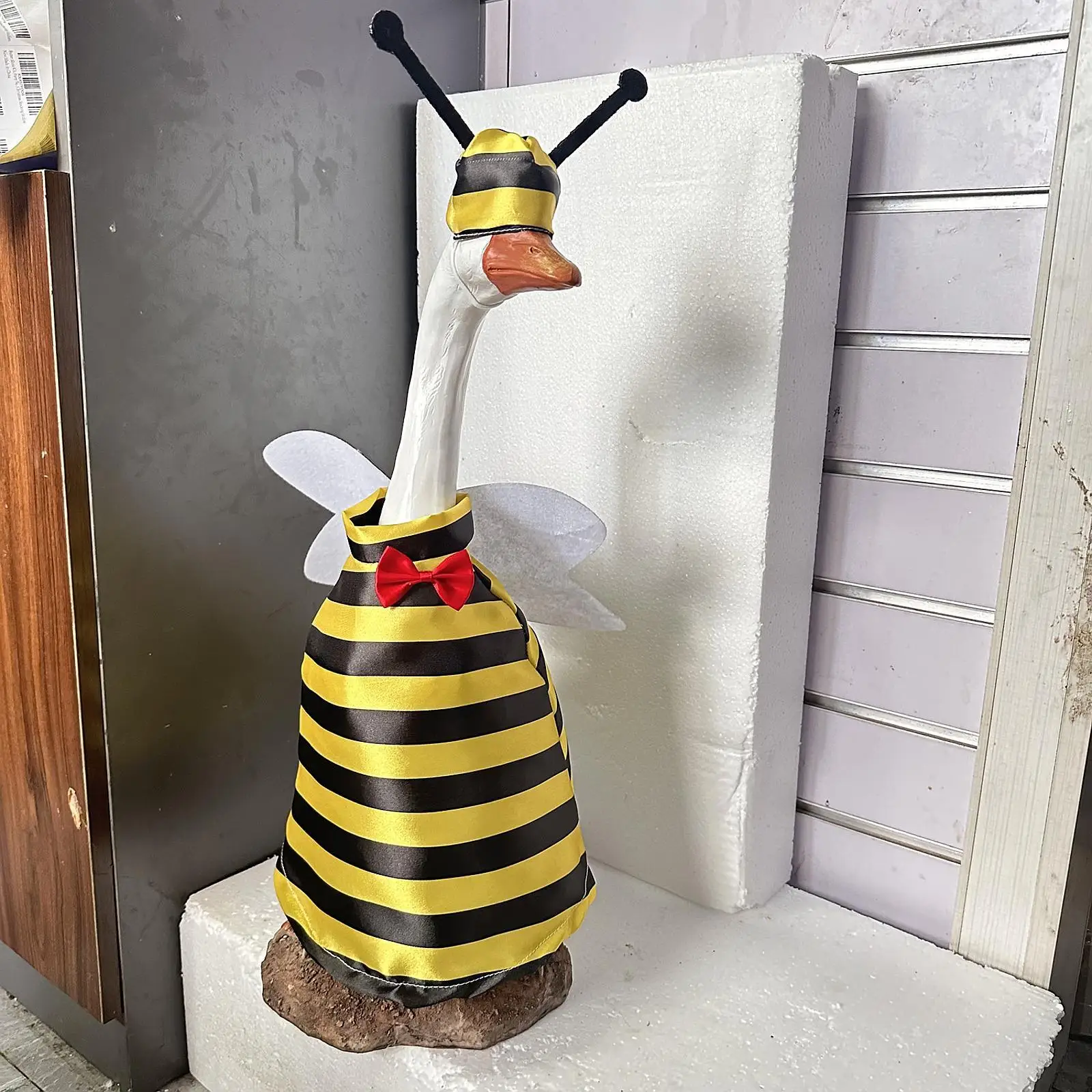 Bee Porch Goose Outfit Fits 23" H Statue Goose Clothes for Festival Lawn
