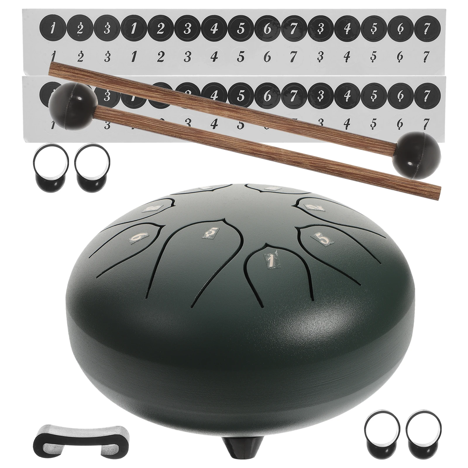 

1 set Metal Percussion Tongue Drum Portable Ethereal Drum Set Easy Use Creative Design Excellent Texture Bring Good Mood