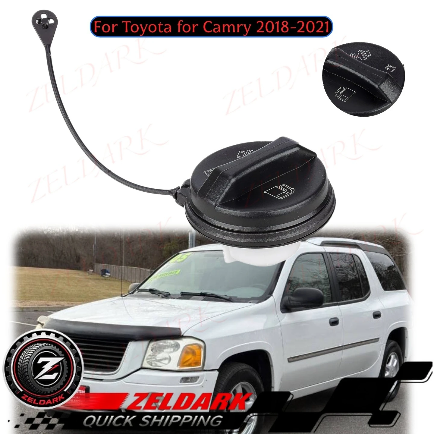 OE 15832215 19432733 Gas Fuel Tank Filler Cap with Tether for GM Chevy Trailblazer GMC Envoy 2005-2009