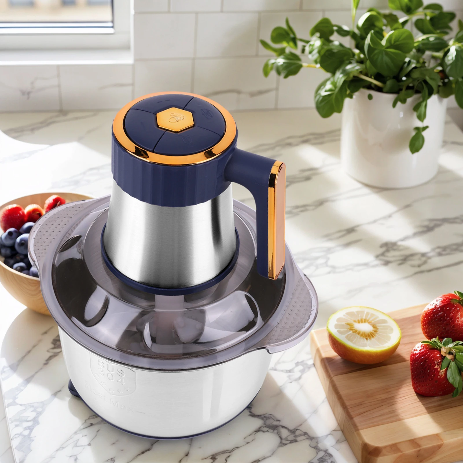 5L Electric Meat Grinder Stainless Steel Food Vegetable Processor Meat Grinder Mincer for Ground Beef Deer Chicken view 2