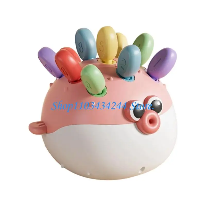  Colorful Pufferfish Toy for Enhancing Counting Abilities Inserting Scales Game