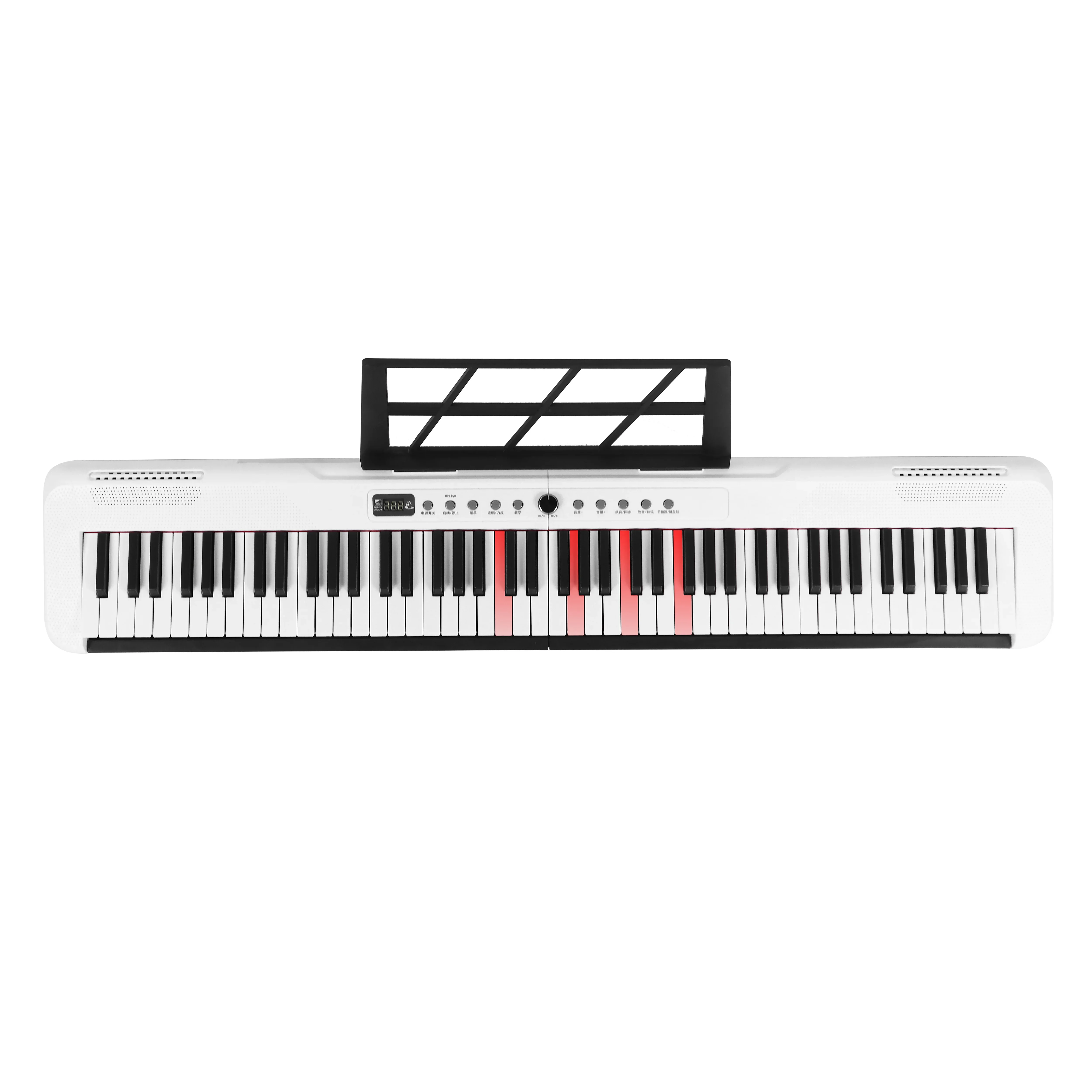 Best price 88 keys beginners toy piano electronic keyboard synthesizer teclados electronic organ with lighting and MIDI