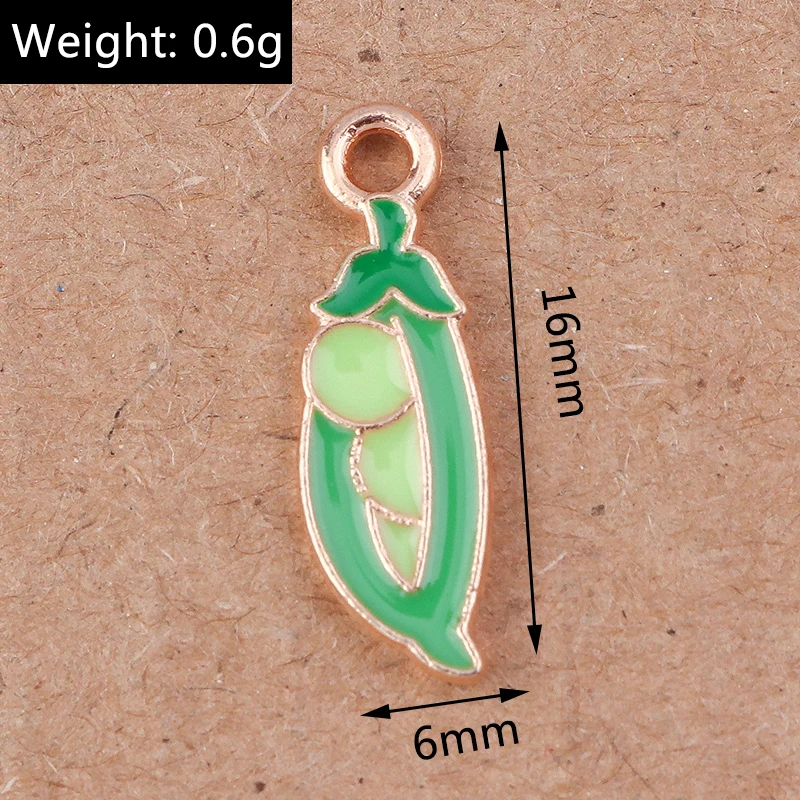 10 Stück Niedliche Emaille-Gemüse-Auberginen-Anhänger für DIY-Schmuckherstellung, Armbänder, Halsketten, Ohrringe und Bastelzubehör – Detail 5