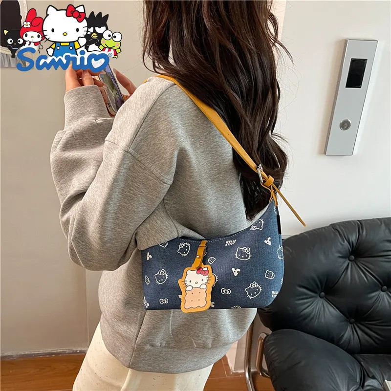 Sanrio Hello Kitty New Women's Mini Handbag Fashion Trend Women's Shoulder Bag Cartoon Cute Mini Casual Women's Bag