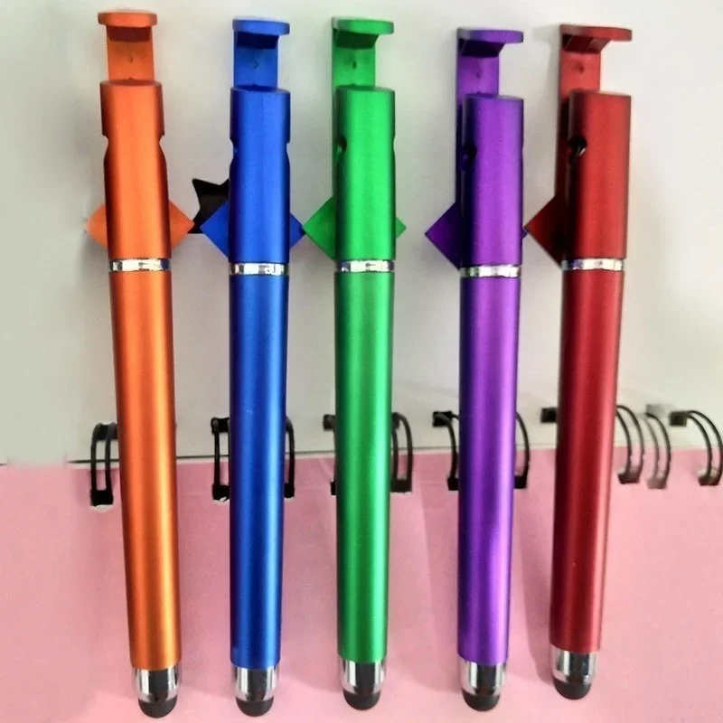 Practical 2Pcs/Set Creative Multifunctional Gel Pen Color Signature Pen With Mobile Phone Holder School & Office Stationery