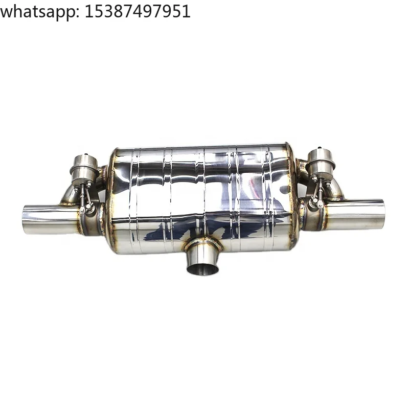 For COC Universal Exhaust Pipe Muffler Custom Vacuum Pneumatic Stainless Steel Universal Exhaust System Intake Pipe 63MM 70MM