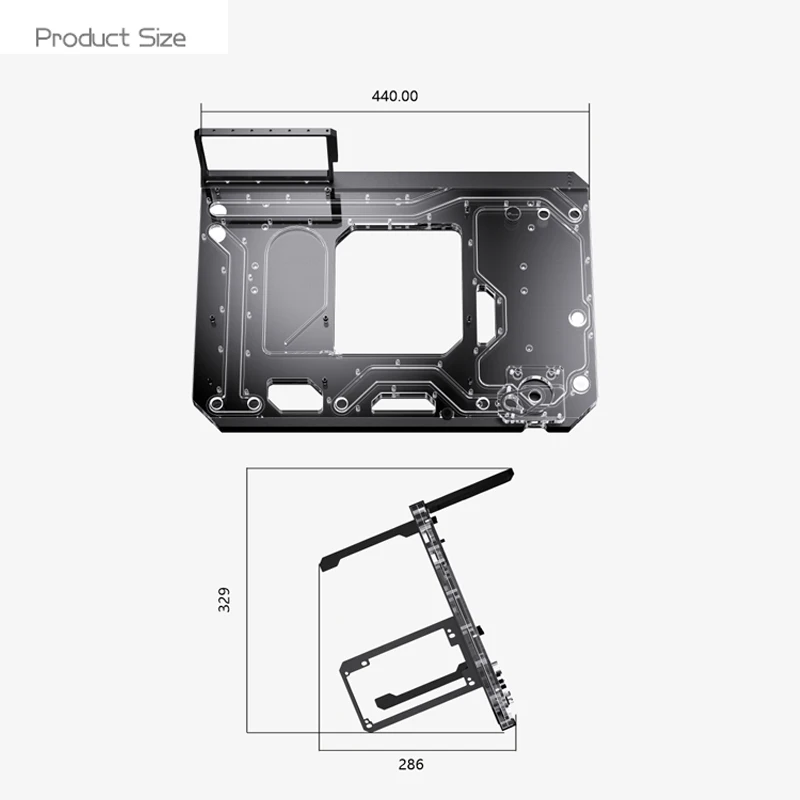 Bykski Open Water Circuit Board Chassis All-aluminum Chassis Rack Use DIY Vertical and Horizontal B-CEC-X