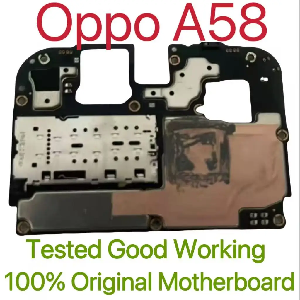 Global Version Original Unlocked Motherboard for Oppo A58 Good Work Fully Tested Circuit Plate Main Logic Board for Oppo A58