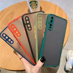 Funda dura translúcida mate para Samsung Galaxy A50, A70, A7, 2018, A30, cubierta trasera de silicona A prueba de golpes A 50, 70, A50s, A30s