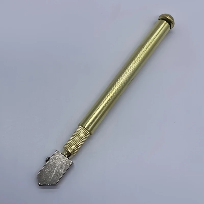 Multi-Functional Diamond Glass Cutter - Manual Tile & Mirror Cutting Tool No Battery Required Golden Steel
