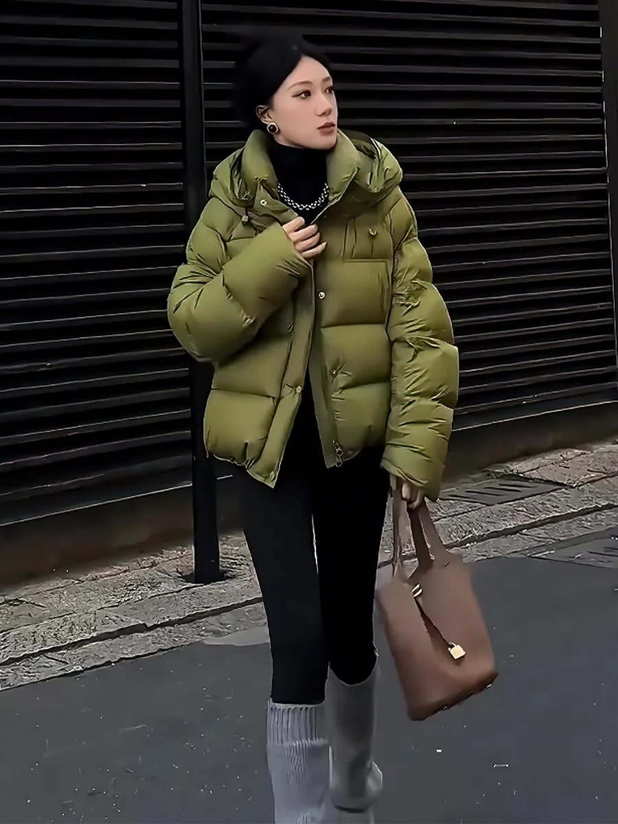 Mujer ort Thiened blanco Du down Jaet invierno nueva llegada Dstring con capucha cálido moda viaje Sle Abrigo acolchado