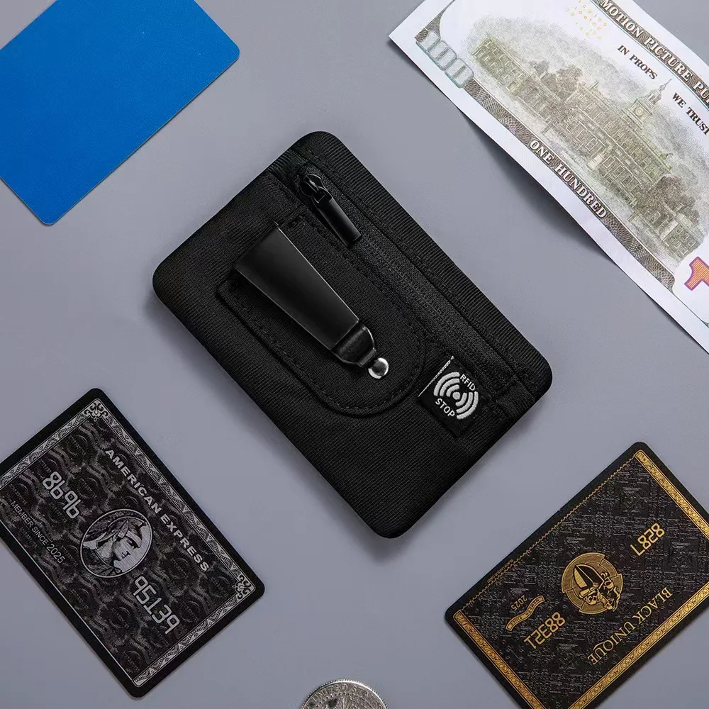 RFID Anti-Theft Outdoor Waist Clip Card Holder Travel Hidden Coin Pouch Storage Anti-Skimming Waist Bag