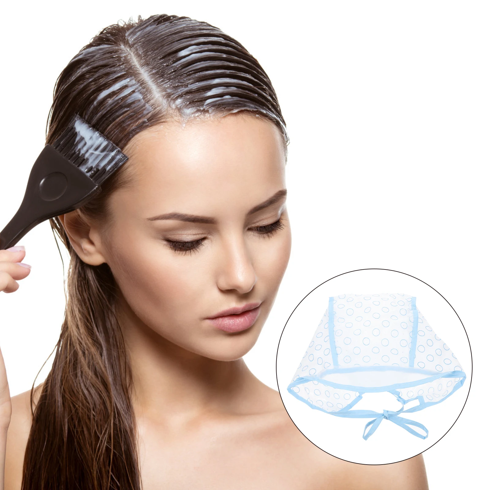 

3Sets Hair Coloring Cap Highlights Set with Hook Flexible Durable Hair Dyeing Tool for Barber Salon Dyeing Color Cap