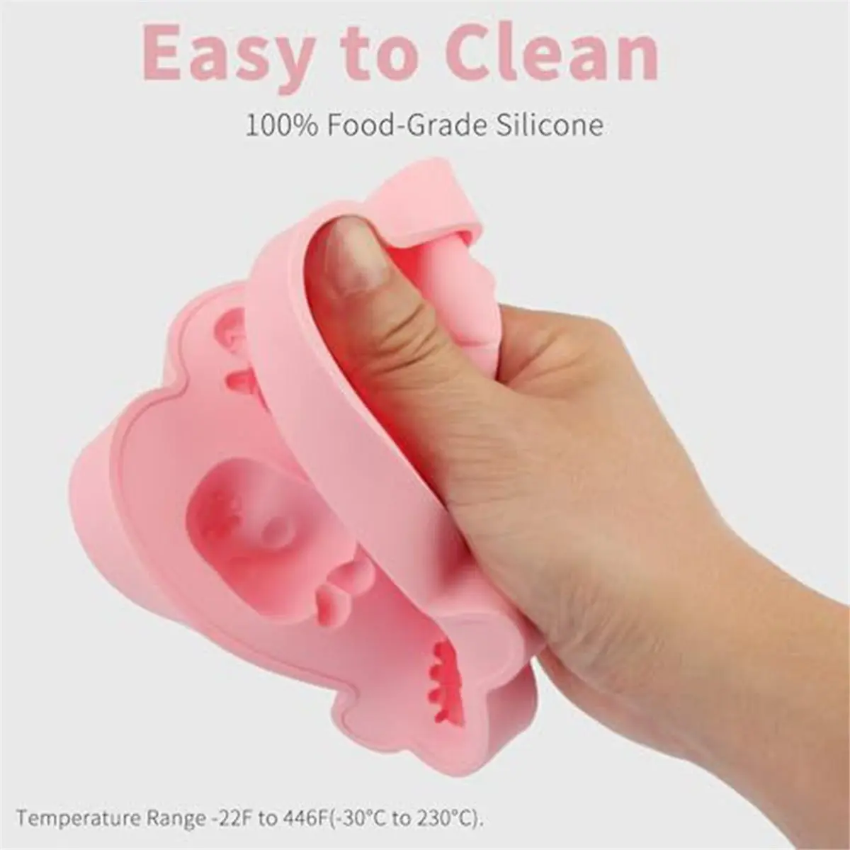 【BRILLIANT 】 Tray Shell Silicone Trays with Cutes Marine Life Shapes Cube Easy to Release for Freezer Kitchen A+B