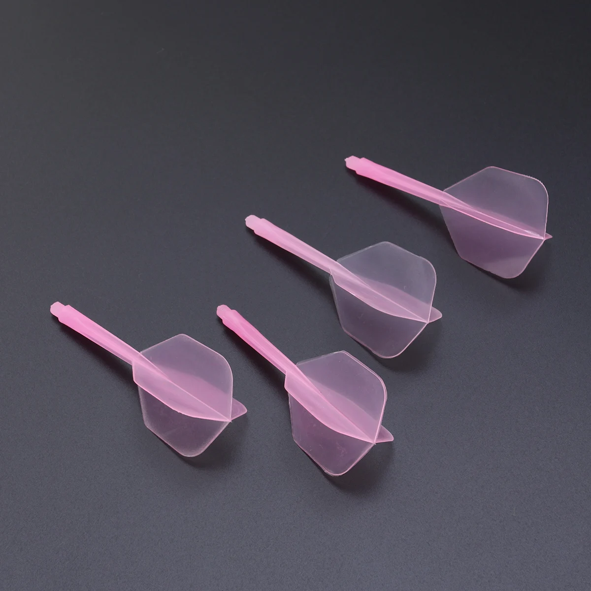 

4Pcs Dart Flights Plastic Pink Transparent Fine Thread Tail Wings Accessory Indoor Outdoor Sports Dart Supplies