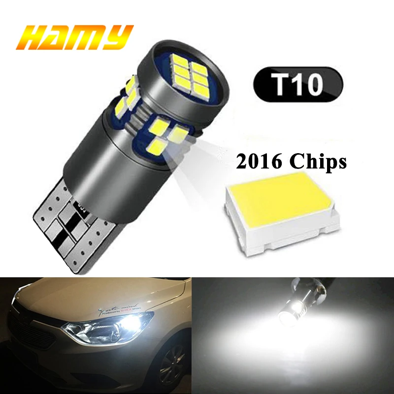 

1 шт. T10 W5W светодиодный автомобильный сигнальный светильник 12 В 2016 SMD 7000K белый супер яркий Авто Интерьер Купол для чтения багажника клиновидные боковые лампы