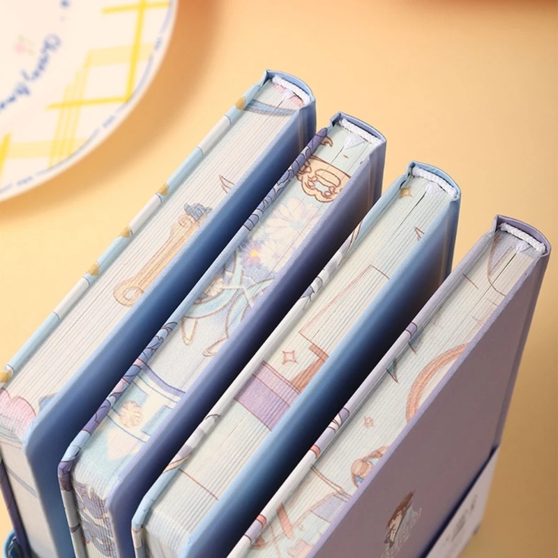 448F 4PCS Anime Notebooks Japanese Manga Stationary Design for Boys Girls Diary