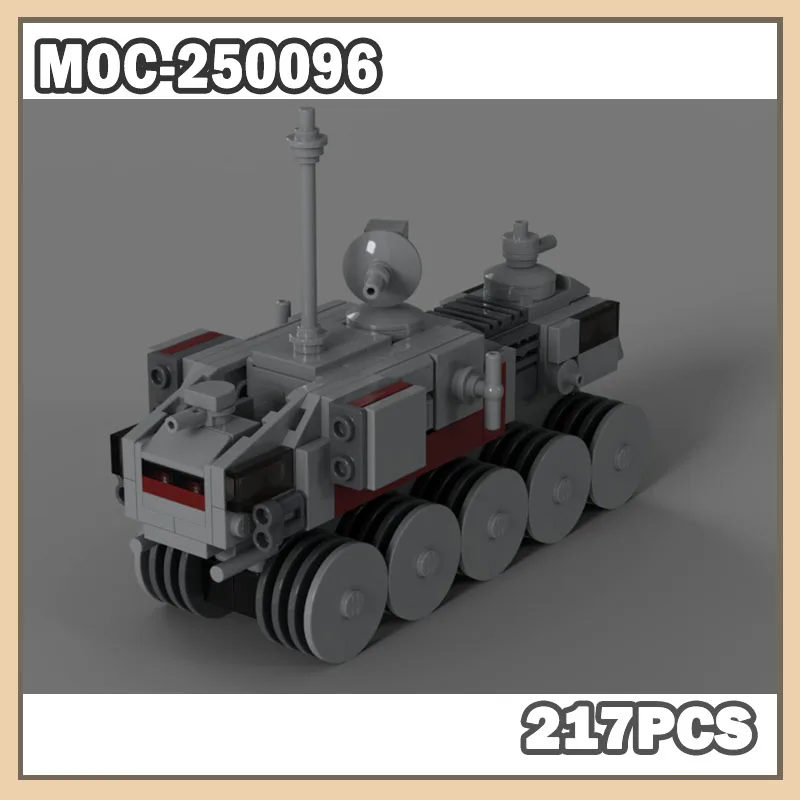 

Конструктор MOC-250096: Военный танк из серии «Космические фильмы», модель в микромасштабе, креативная игрушка для сборки, подарки для детей и взрослых, 217 деталей