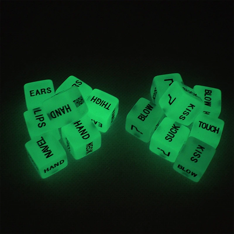 Luminous Love Dice Toys Adult Couple Lovers Games Party Glow In Dark Sexy Dice Anniversary Day Gift For Boyfriend Girlfriend