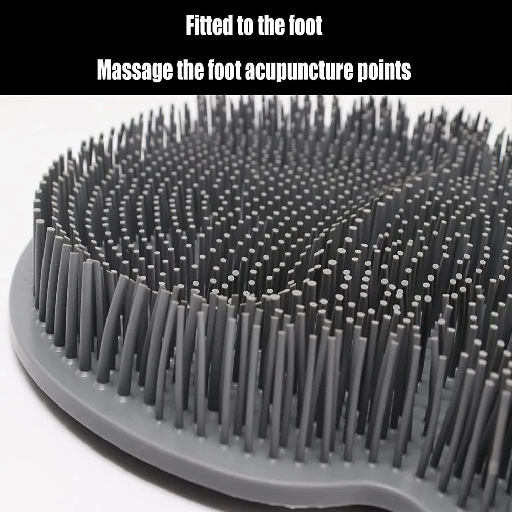 Schone gemassagede voeten Douche- en badvoetscrubbermat Verzacht harde huid op hielen Exfoliërende voetborstel Niet-buigend voetwaskussen