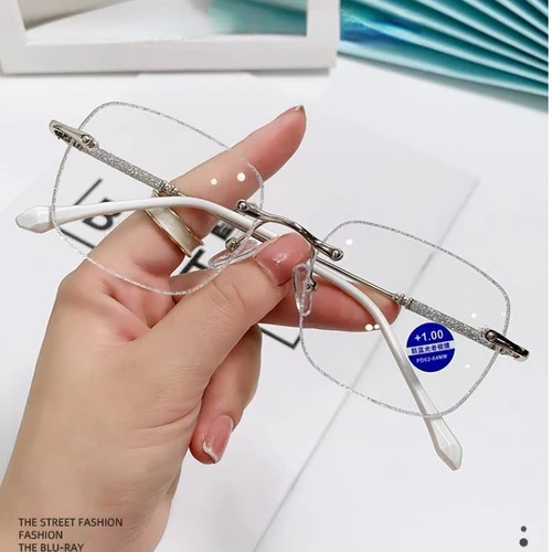 Imagen 2 del producto Gafas de presbicia con montura de corte ultraligera para mujer, gafas de lectura con bloqueo de luz azul, gafas Vintage para miopía con dioptrías