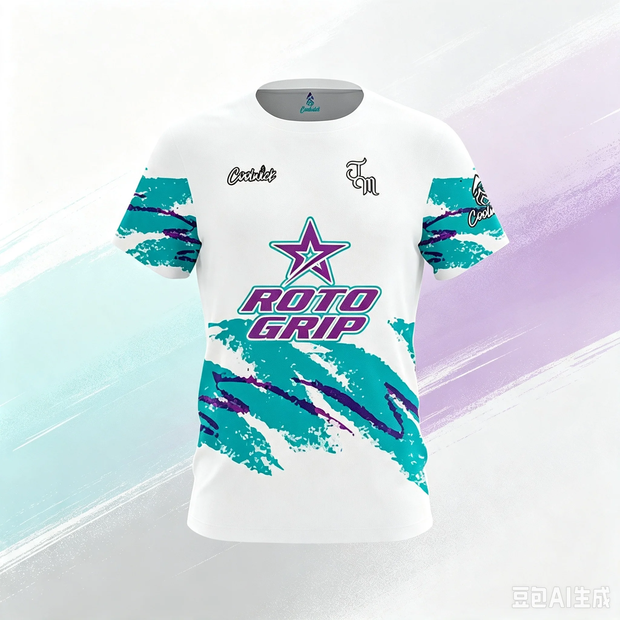 New Men Roto Grip Leopard Red Lip Split Color Bowling Jersey Short Sleeve Performance Sports Tee Fan Casual Streetwear Tops