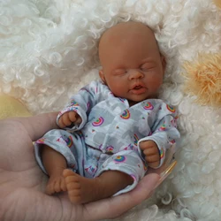 Micro Preemie Full Body Silicone Black, Afro-Américaine Danemark y, Théâtre en, Réaliste, Mini Reborn Butter Surprice, Enfants, Anti-souligné, 7