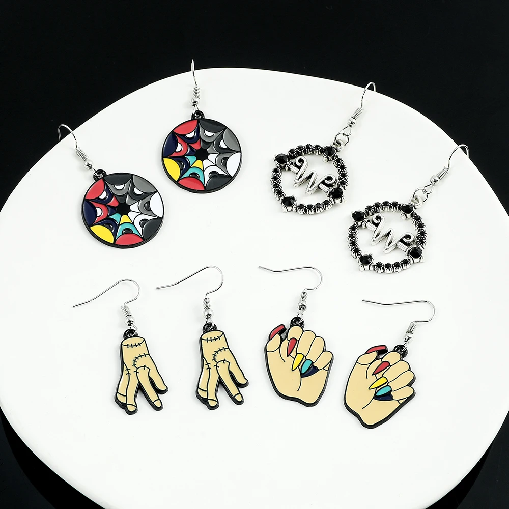 Fashion Cartoon Character Earrings Creative Personality Ear Pendant Jewelry Accessories for Cosplay Party Gift